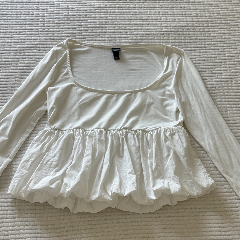 Target wild fable  Long Sleeve Peplum Blouse